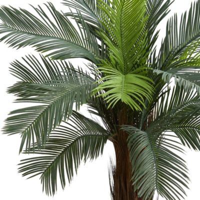 4.5-Foot Cycas Artificial Tree in Oval Planter UV Resistant (Indoor/Outdoor)