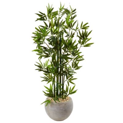 4-Foot Bamboo Artificial Tree in Sand Colored Bowl