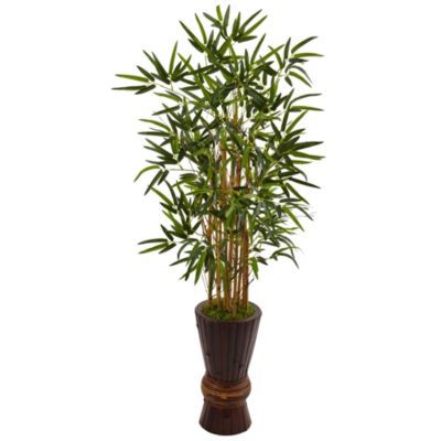 4.5-Foot Bamboo Artificial Tree in Bamboo Planter