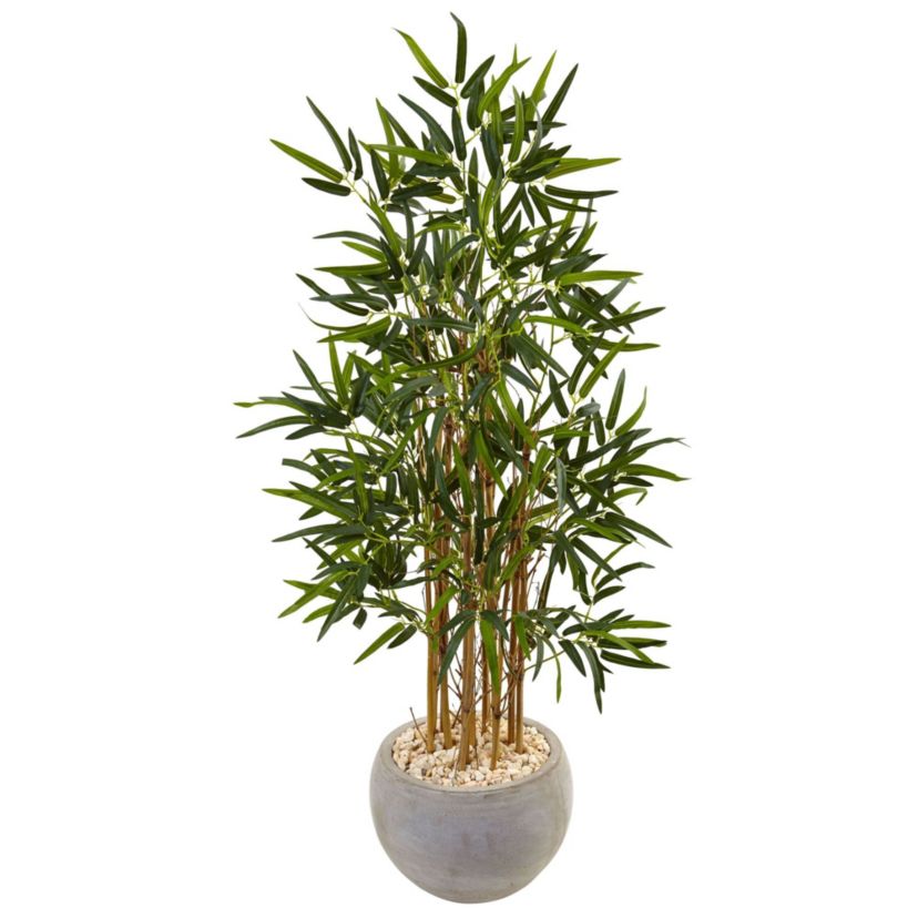 4-Foot Bamboo Artificial Tree in Sand Colored Bowl
