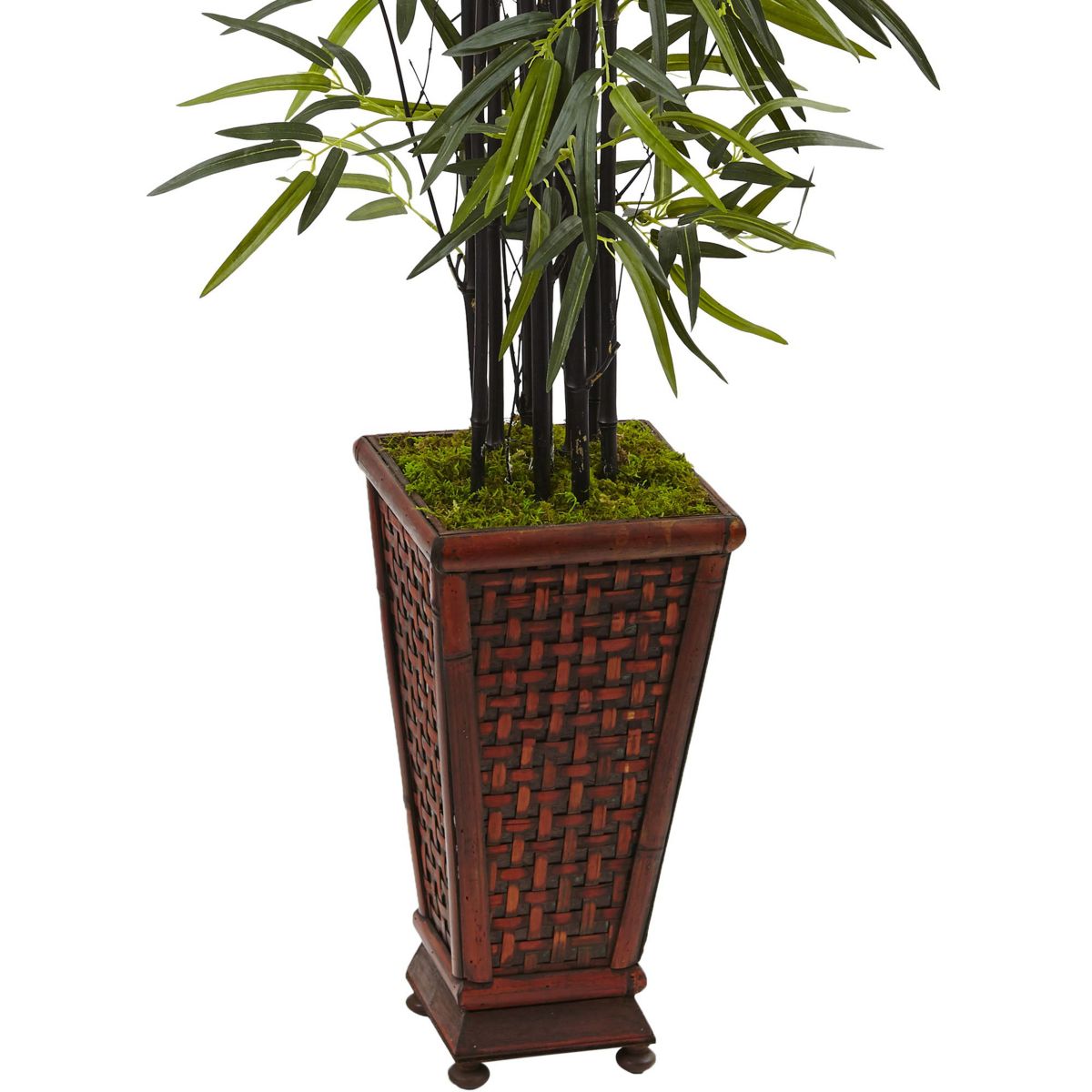 5.5-Foot Black Bamboo Artificial Tree in Decorative Planter