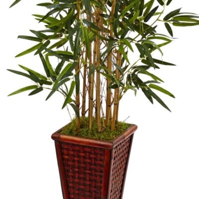 4.5-Foot Bamboo Artificial Tree in Decorative Planter