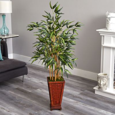 4.5-Foot Bamboo Artificial Tree in Decorative Planter