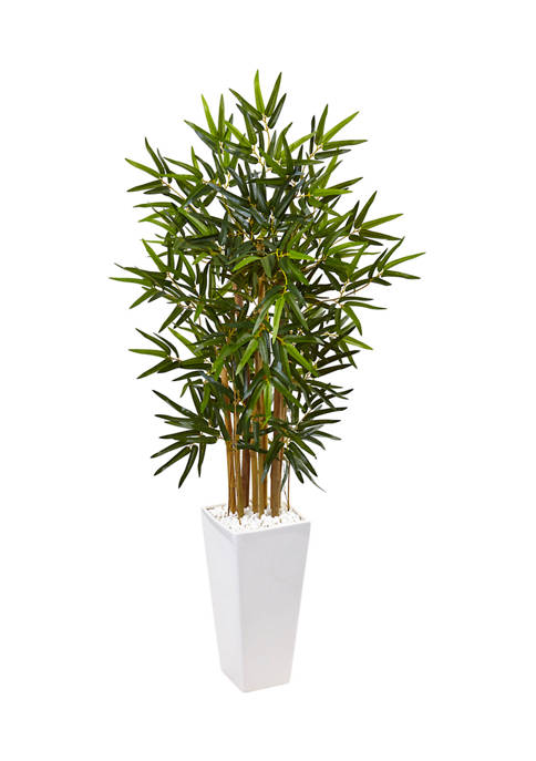 Nearly Natural Bamboo Tree in Tower Planter