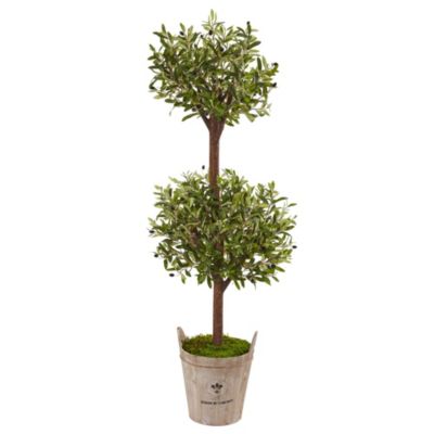 5-Foot Olive Artificial Tree in Farmhouse Planter