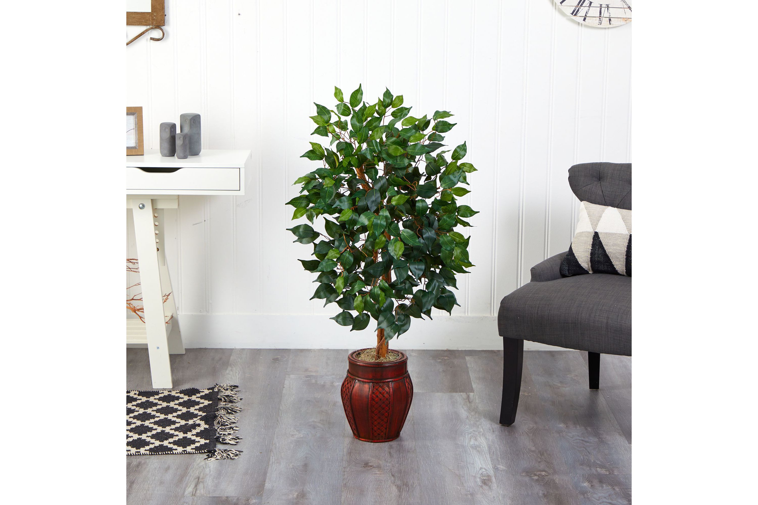 44-Inch Ficus Tree with Decorative Planter