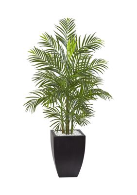 Nearly Natural Areca Palm Tree with Wash Planter Indoor/Outdoor, Green