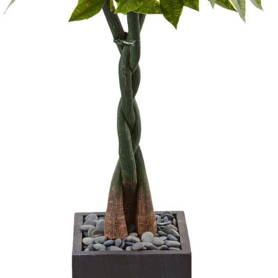 5-Foot Money Artificial Tree in Black Square Planter