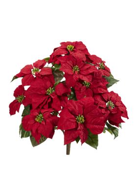 24in. Poinsettia Artificial Plant Set of 2