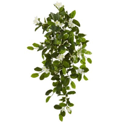 19-Inch Mixed Stephanotis and Ivy Hanging Artificial Plant (Set of 4)