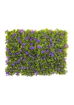 Nearly Natural Purple and Green Clover Mat - Set of 12