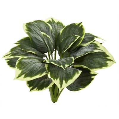 Nearly Natural Variegated Hosta Artificial Plant (Set of 6), Green