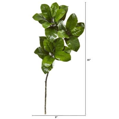 35-Inch Magnolia Leaf Artificial Spray Plant (Set of 3)