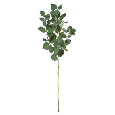 Nearly Natural 34-Inch Eucalyptus Artificial Branch (Set of 6), Green