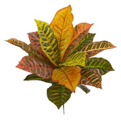 17-Inch Garden Croton Artificial Plant (Real Touch) (Set of 6)