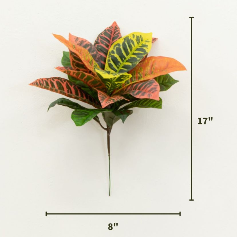 17-Inch Garden Croton Artificial Plant (Real Touch) (Set of 6)