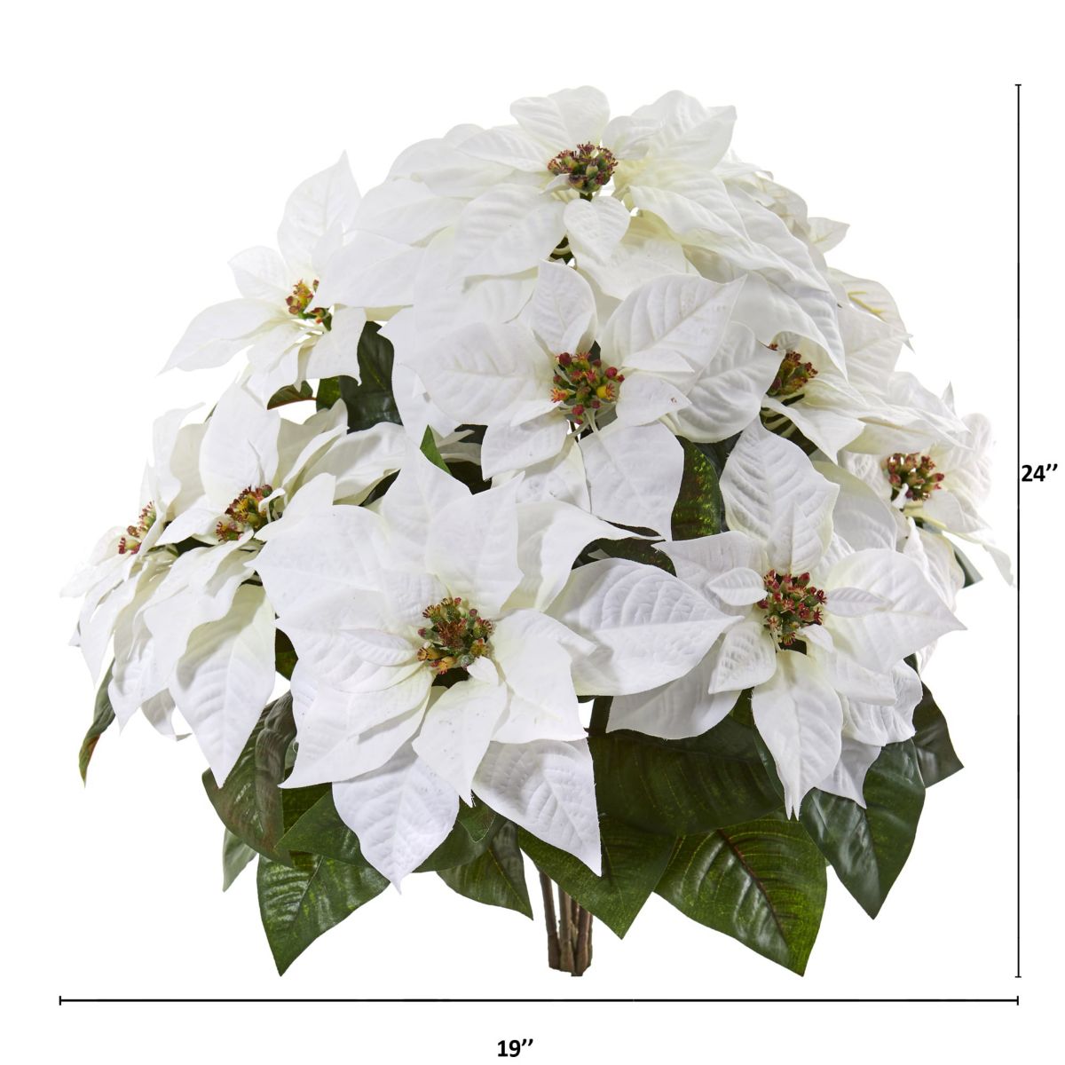 24-Inch Poinsettia Artificial Plant (Set of 2)