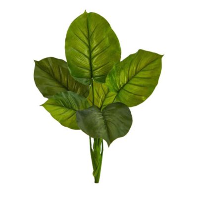 27-Inch Large Philodendron Leaf Artificial Bush Plant (Set of 4)