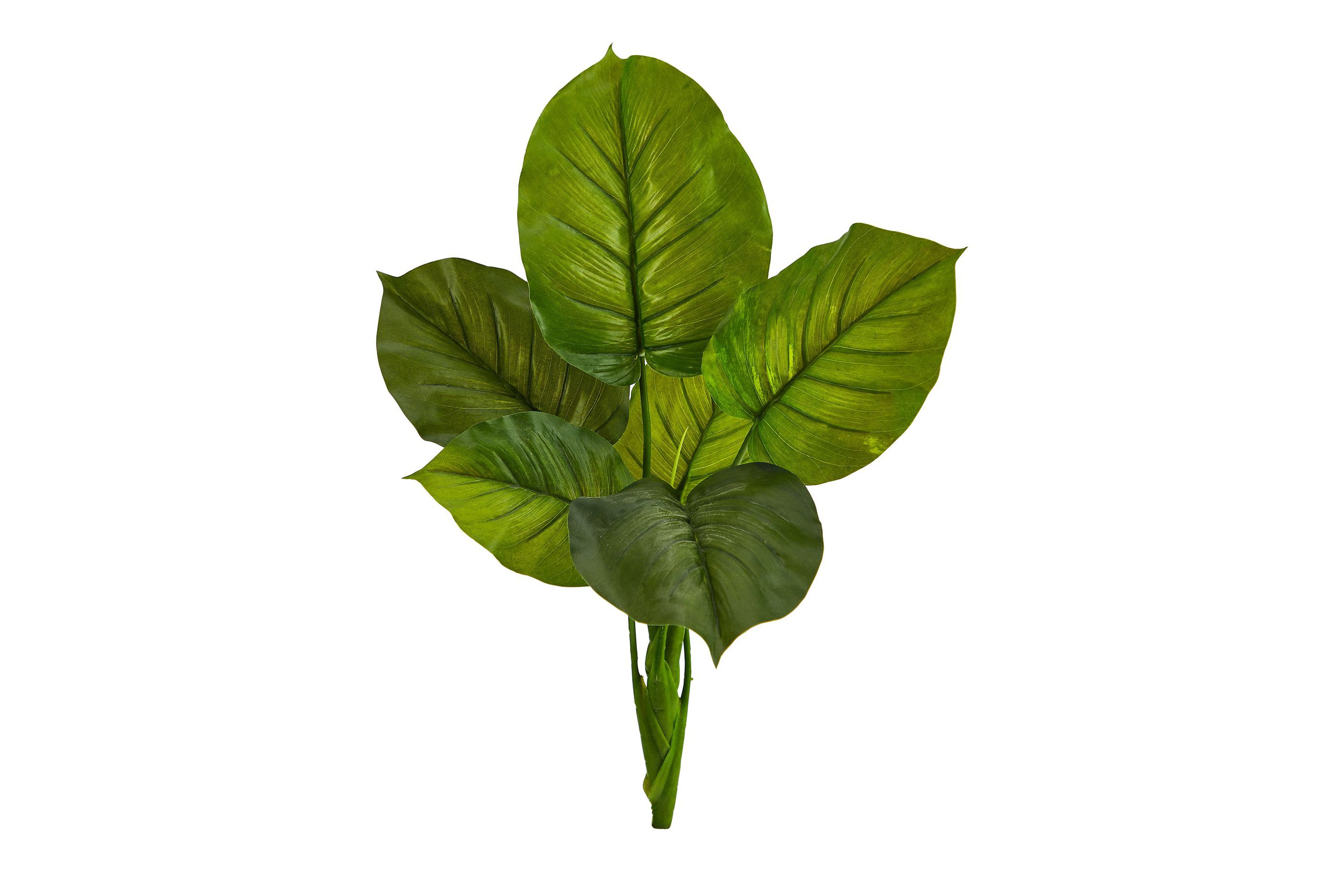 27-Inch Large Philodendron Leaf Artificial Bush Plant (Set of 4)