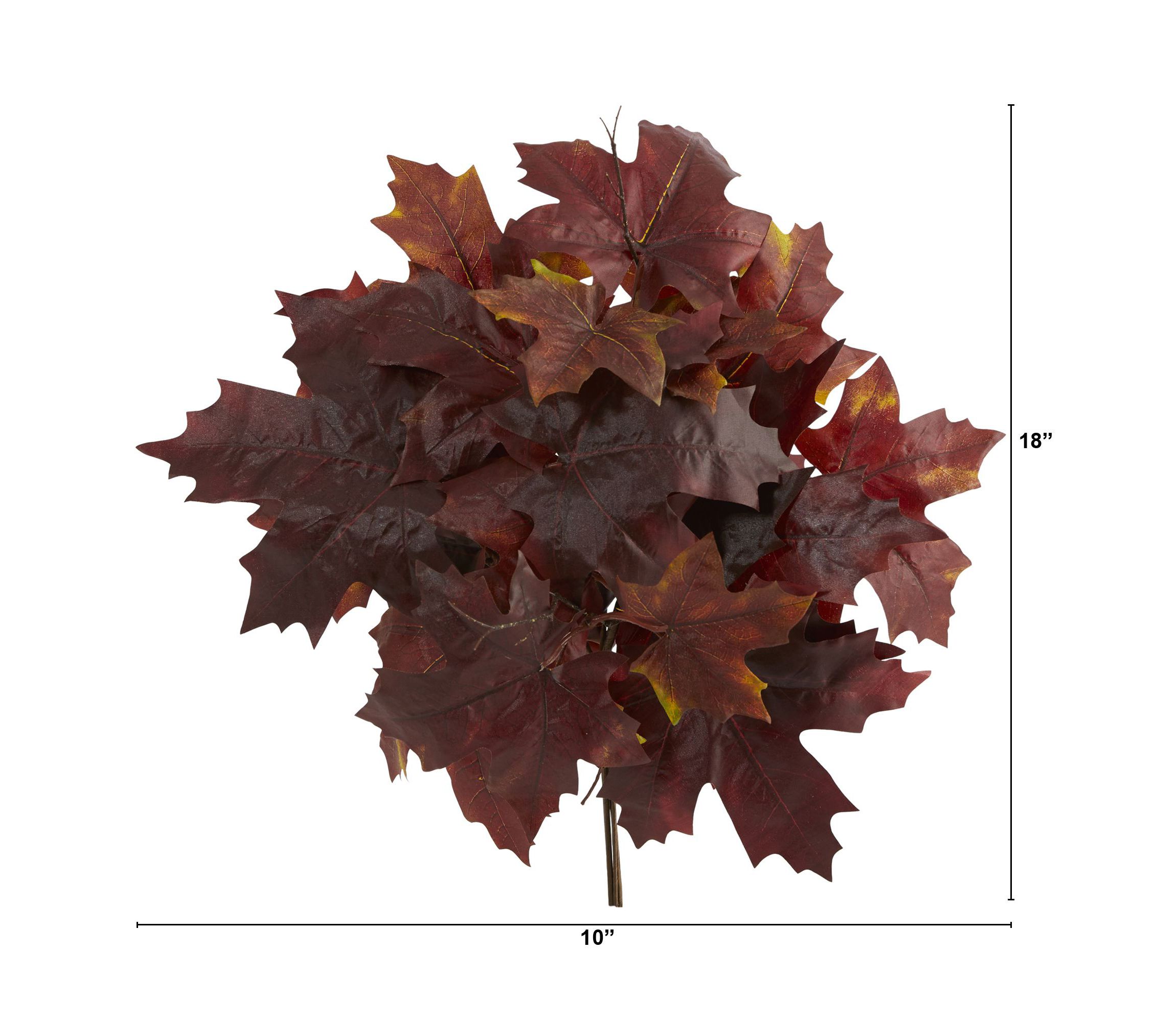 18-Inch Autumn Maple Leaf Artificial Flower (Set of 2)