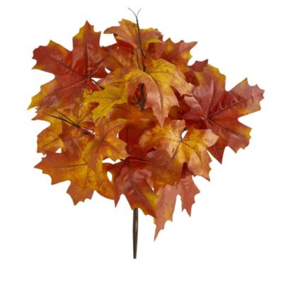 18-Inch Autumn Maple Leaf Artificial Flower (Set of 2