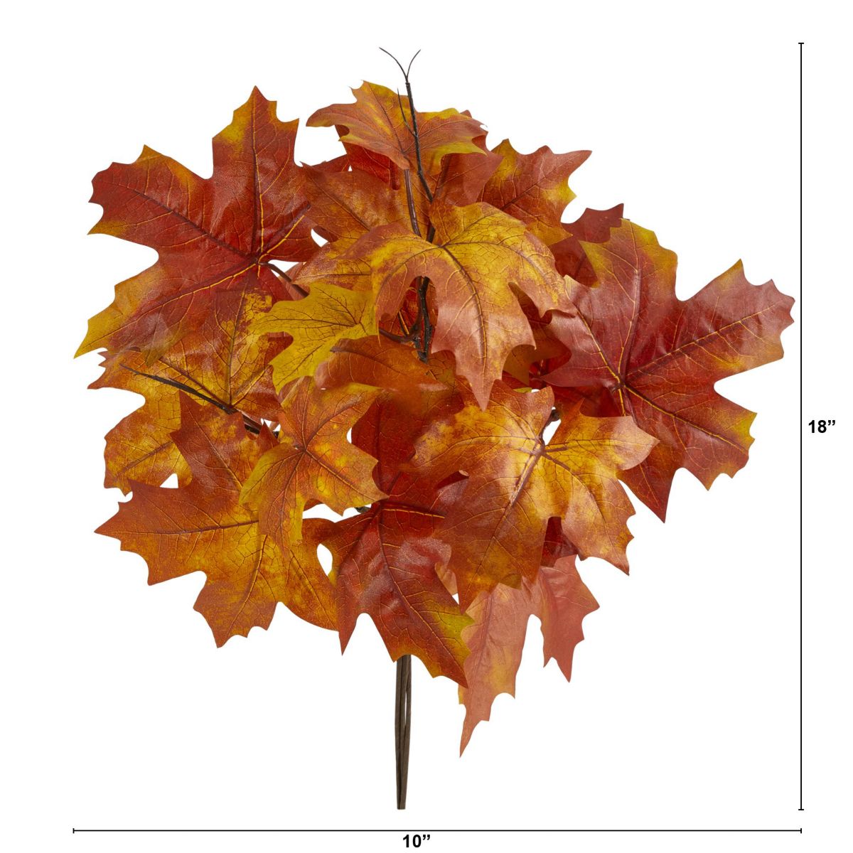 18-Inch Autumn Maple Leaf Artificial Flower (Set of 2)
