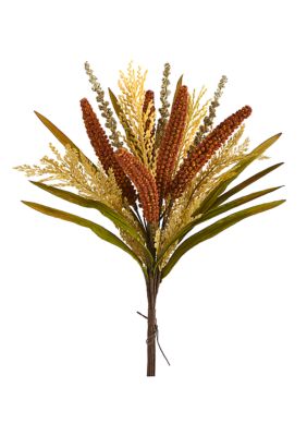 23 Inch Sorghum Harvest Artificial Bush Flower (Set of 3)