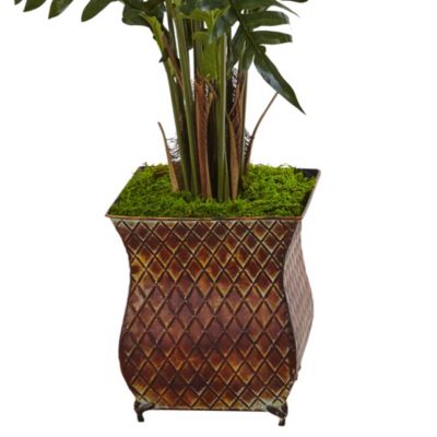 4-Foot Evergreen Plant in Metal Planter