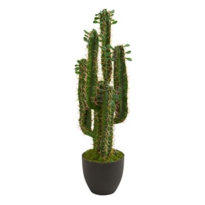 Nearly Natural 2.5-Foot Cactus Artificial Plant, Green
