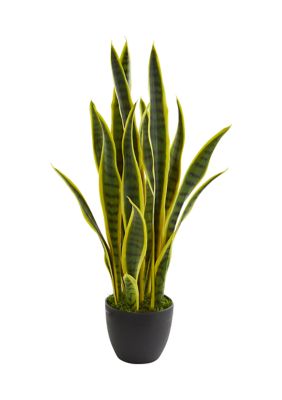 Nearly Natural Sansevieria Plant, Green