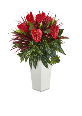 Mixed Anthurium Artificial Plant