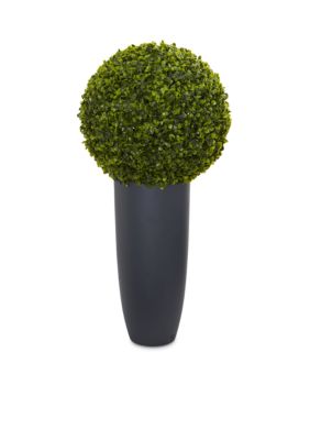 Nearly Natural Boxwood Artificial Topiary Plant, Green