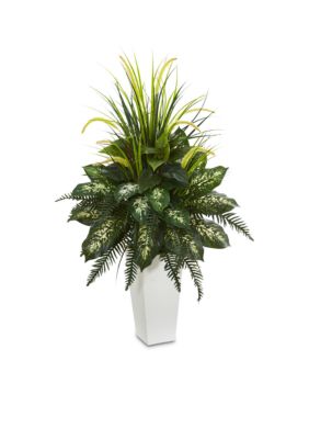 Nearly Natural Mixed River Fern and Dogtail Artificial Plant, Green