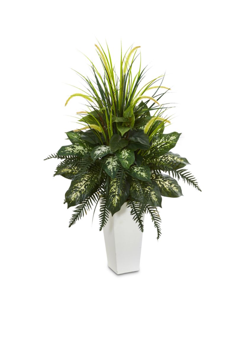 Mixed River Fern and Dogtail Artificial Plant
