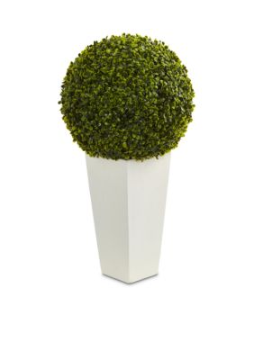 Nearly Natural Boxwood Topiary Ball Artificial Plant, Green