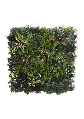 Nearly Natural Greens and Fern Living Wall Indoor/Outdoor