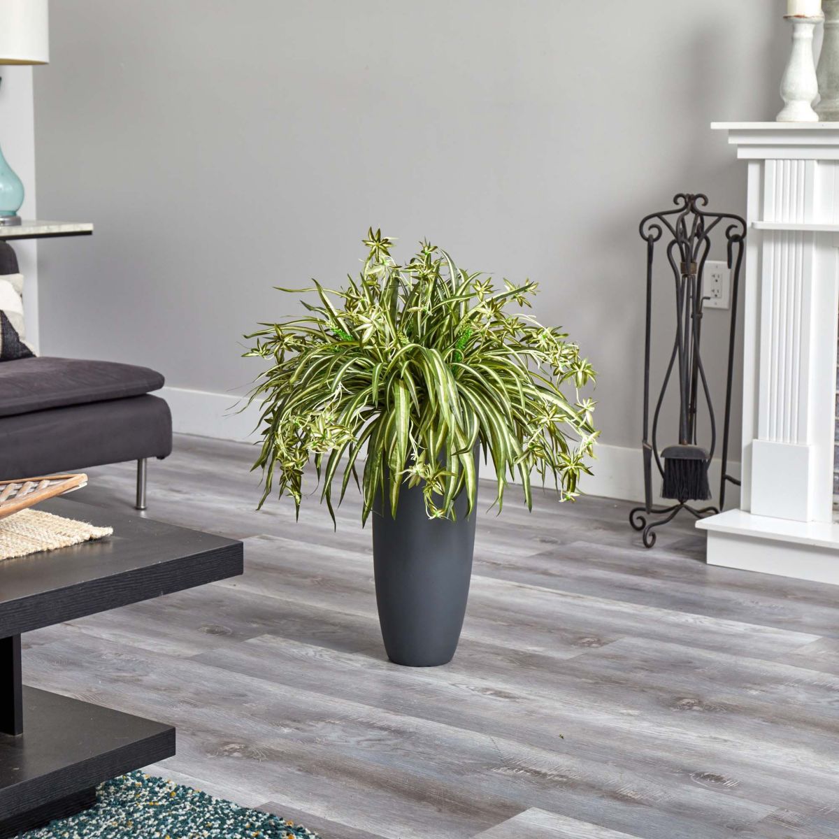 33-Inch Spider Artificial Plant in Cylinder Planter