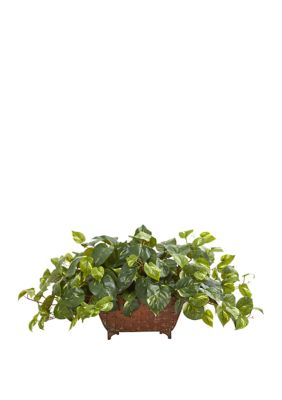 Pothos Artificial Plant in Metal Planter