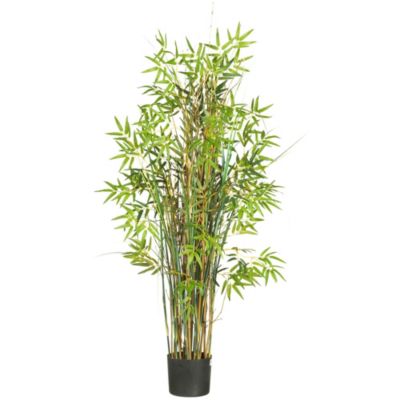 Nearly Natural 5-Foot Bamboo Grass Silk Plant, Green