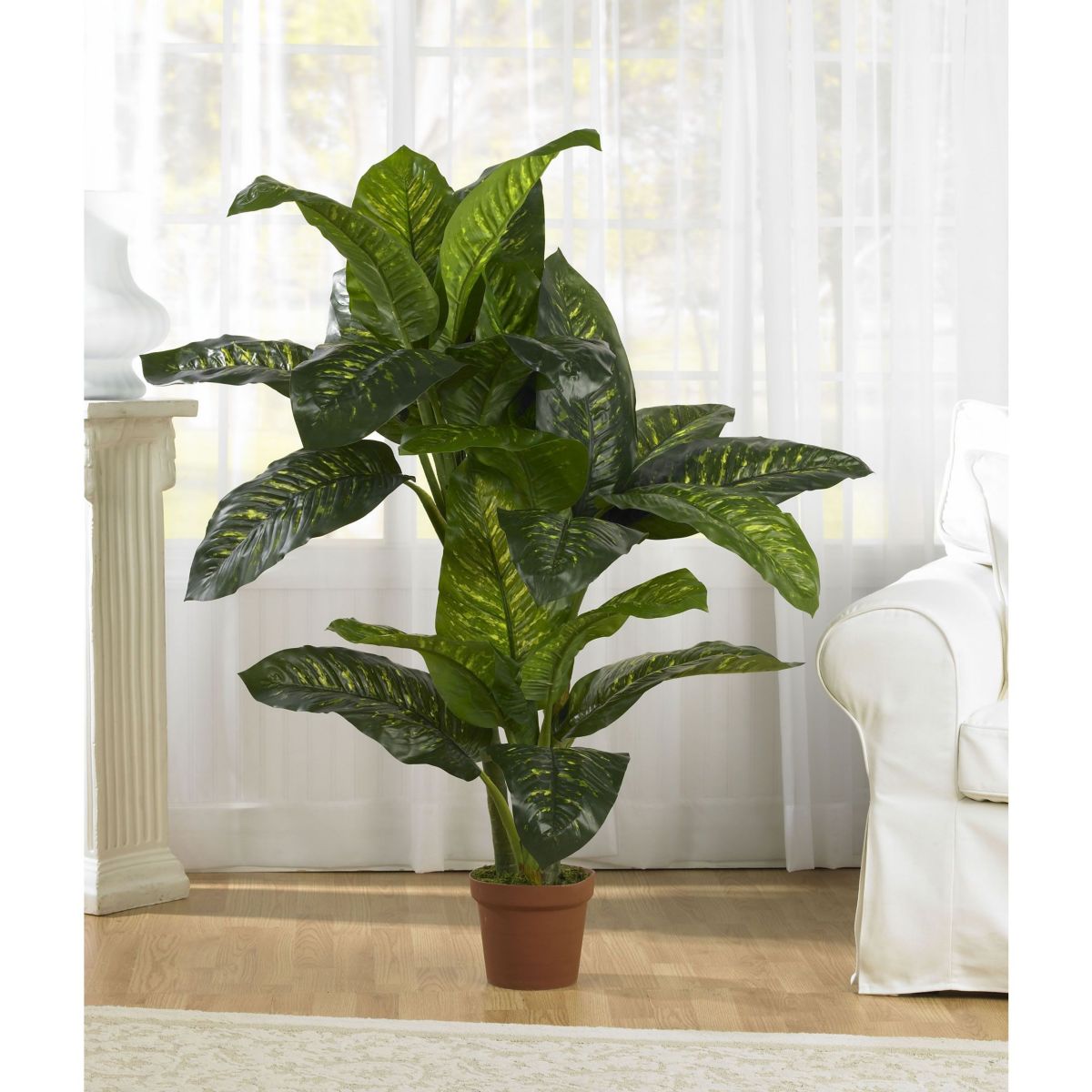 5 Dieffenbachia Silk Plant (Real Touch)