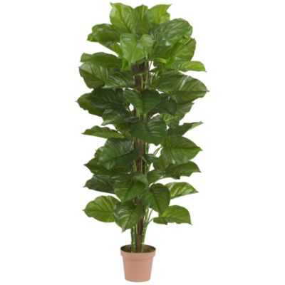 Nearly Natural 63" Large Leaf Philodendron Silk Plant (Real Touch), Green