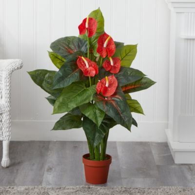 3' Anthurium Silk Plant (Real Touch) 