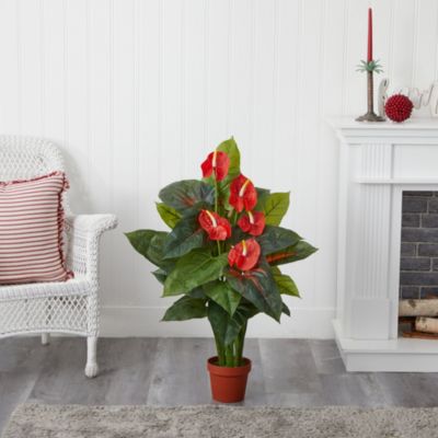 3' Anthurium Silk Plant (Real Touch) 