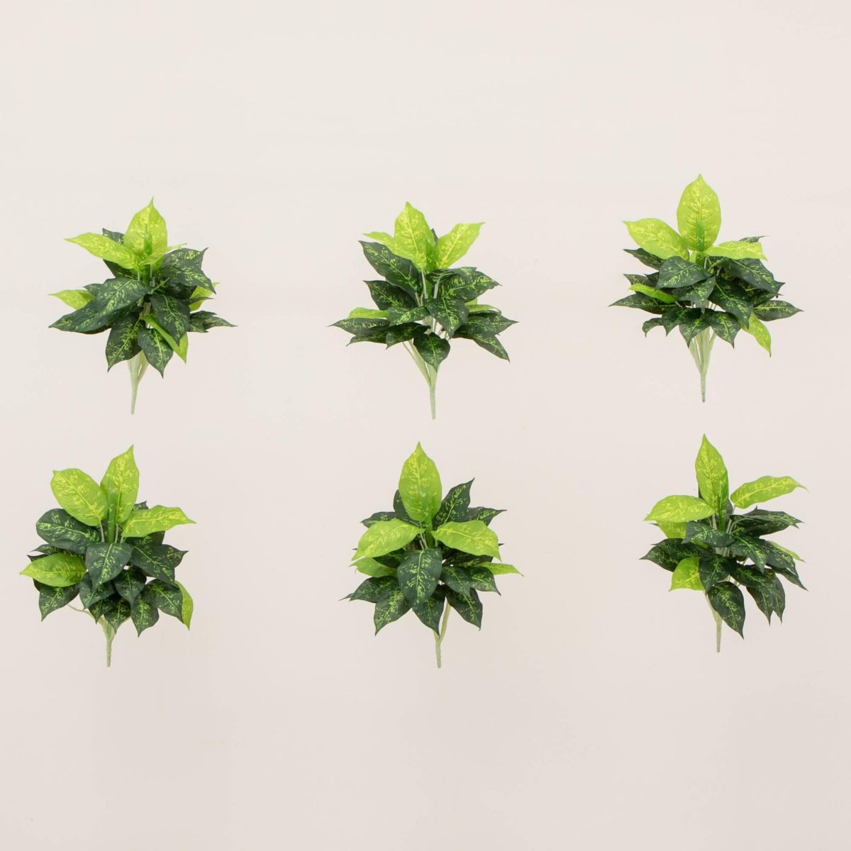 19-Inch  Artificial Dieffenbachia Plant - Set of 6