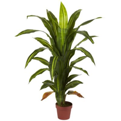 Nearly Natural 4" Dracaena Silk Plant (Real Touch), Green