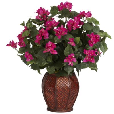 Bougainvillea Silk Plant with Vase