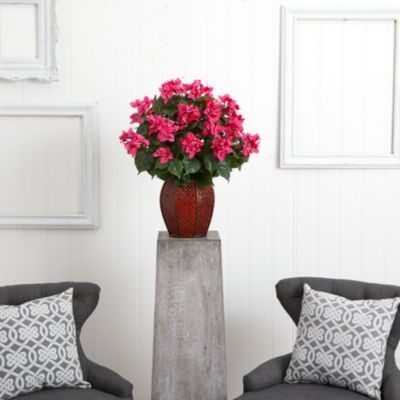 Bougainvillea Silk Plant with Vase