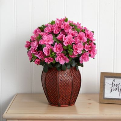 Azalea Silk Plant with Vase 