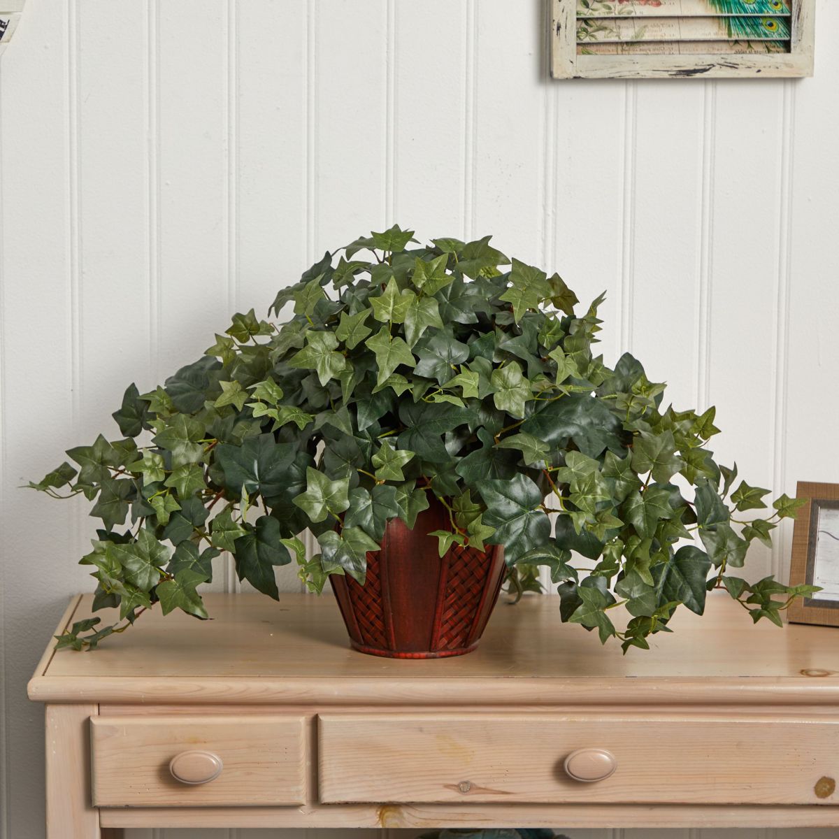 Puff Ivy with Decorative Vase Silk Plant