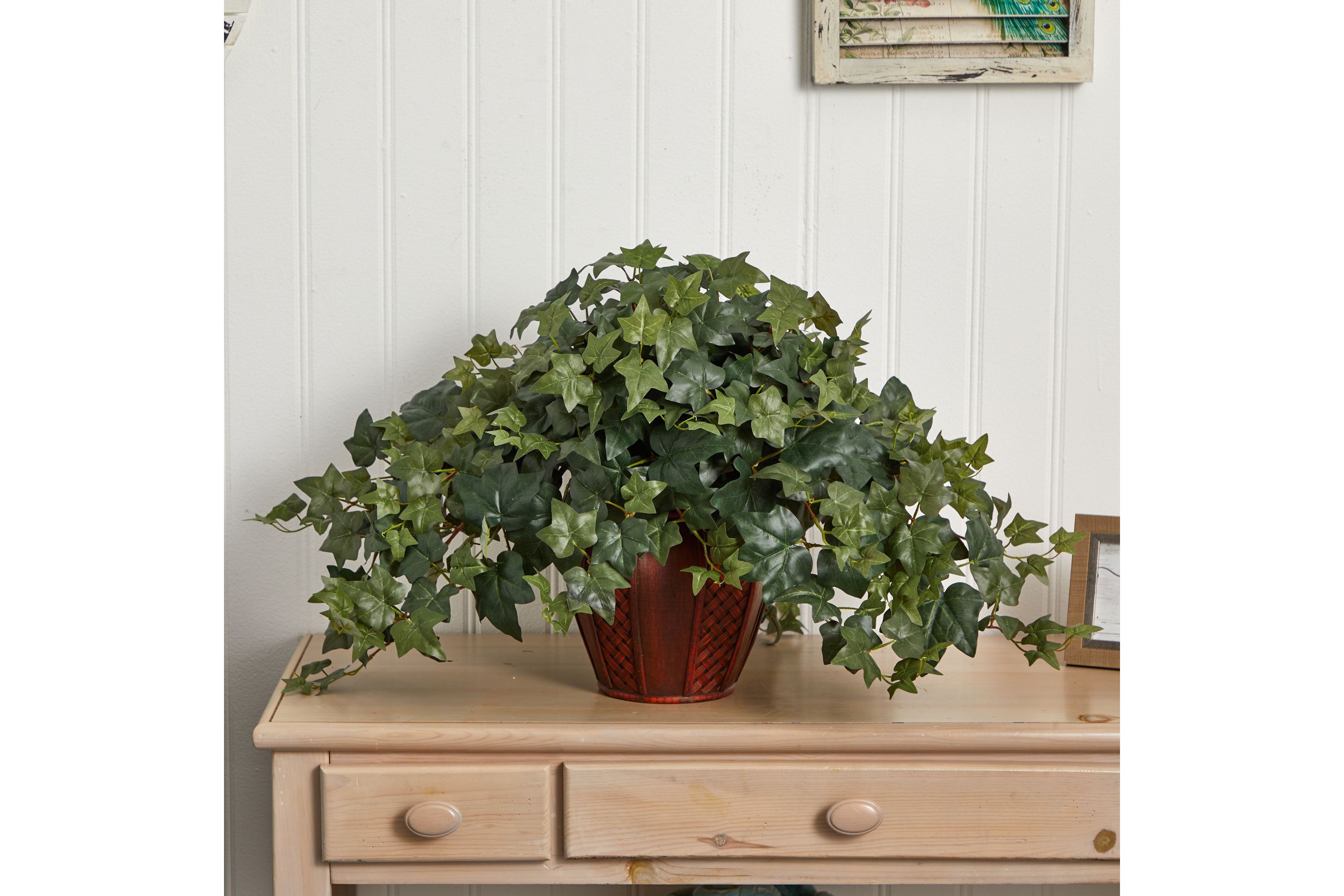 Puff Ivy with Decorative Vase Silk Plant